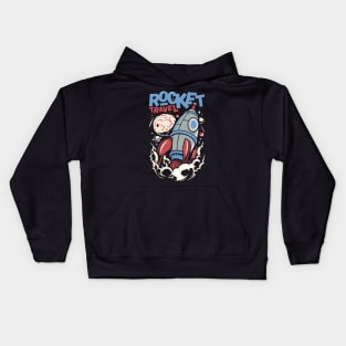 Rocket travel Kids Hoodie